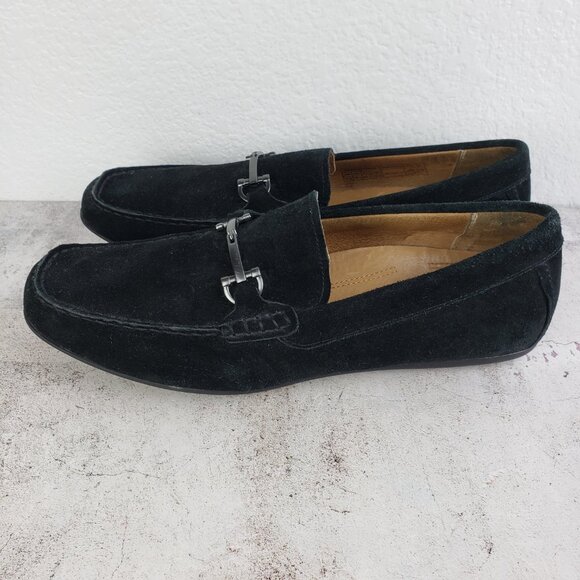 VIONIC Mens Mason Loafer Shoes Black Suede Horsebit Moccasins size 11.5 Comfort - Picture 5 of 10